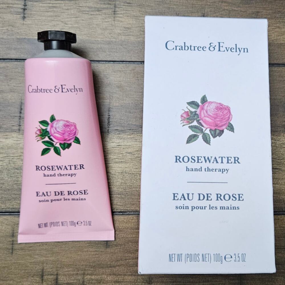 Crabtree & Evelyn Rosewater Hand Therapy 3.5 oz tube New new in box